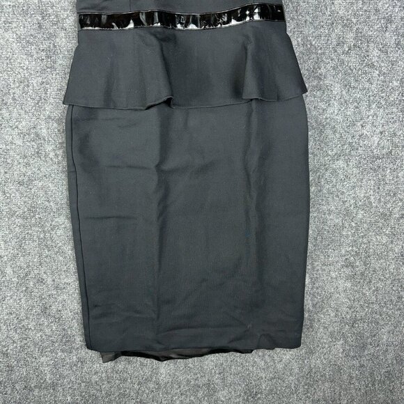 A/X Armani Exchange Dress Womens 2 Black Sleeveless Lined Back Zip Vent Shift - Picture 2 of 9